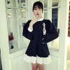 TE8092SWFC Korean fashion shirt collar contact color giraffe wide hem dress