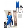 TE687LYBH Off shoulder casual v-neck loose long T-shirt