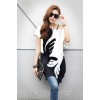 TE86147JYS Korean fashion color matching round neck batwing sleeve T-shirt