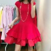 TE6085YZL Korean fashion jacquard weave bubble temperament dress