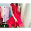 TE6085YZL Korean fashion jacquard weave bubble temperament dress