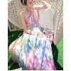 TE8602YYM Europe fashion bohemia shivering beach maxi dress