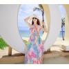 TE8602YYM Europe fashion bohemia shivering beach maxi dress