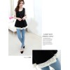 TE5325DFYL Slim waist lace sleeve fake two piece tops