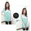 TE5330DFYL Fashion lace splicing chiffon shirt with vest two pieces