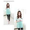 TE5330DFYL Fashion lace splicing chiffon shirt with vest two pieces