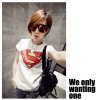 TE9017ALS Summer Korean style superman rabbit print slim T-shirt