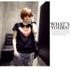 TE9017ALS Summer Korean style superman rabbit print slim T-shirt