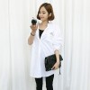 TE6148YZS Korean fashion casual print long sleeve loose shirt
