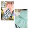 TE6149YZS Korean fashion chiffon stripes splicing fake two piece dress