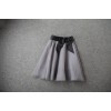 TE5836LBH New style boat neck slim tops with bowknot lacing bubble skirt