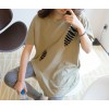 TE6168YZS Fashion holes irregular short sleeve T-shirt