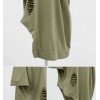 TE6168YZS Fashion holes irregular short sleeve T-shirt