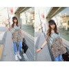 TE8775HJ Loose casual leopard T-shirt