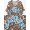 TE8775HJ  Loose casual leopard T-shirt