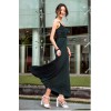 TE9055WMSS Bohemia style knitting gallus maxi dress green