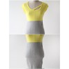 TE9071WMSS Color matching sleeveless tight hip dress