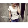 TE9223WW Summer joker v-neck slim T-shirt