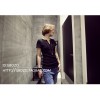 TE9223WW Summer joker v-neck slim T-shirt