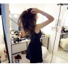 TE9836MSJ Europe style sleeveless empire waist slim dress