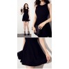 TE9836MSJ Europe style sleeveless empire waist slim dress