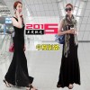 TE9838MSJ Slim casual slim tight hip maxi vest dress