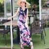 TE9841MSJ Bohemia print sleeveless beach maxi dress