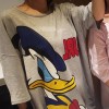 TEK160XRXM Loose cartoon and letters print half sleeve casual T-shirt