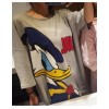 TEK160XRXM Loose cartoon and letters print half sleeve casual T-shirt