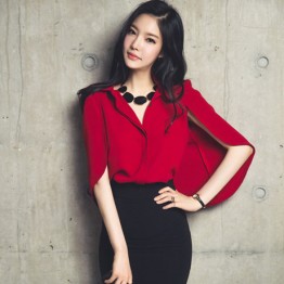 TE6013YWM Korean fashion cloak blouse