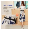 TE7833XH Korean fashion lace slim tops with print skirt