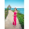 TE9085WM Summer v-neck backless beach dress