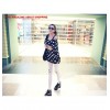 TE9950TT Korean fashion large size off shoulder stars print T-shirt