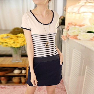 TE6533HX Korean fashion stripes casual dress