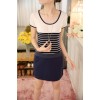 TE6533HX Korean fashion stripes casual dress