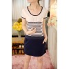 TE6533HX Korean fashion stripes casual dress