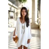 TE0777 Europe fashion v-neck large size chiffon dress