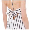 TE0810 Europe fashion sexy stripes bowknot backless halter dress