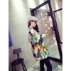 TE1070BQF European fashion colorful face splicing fashion dress