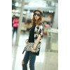 TE1538RHDM Korean Fashion Loose Plus Size Batwing T-shirt