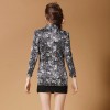 TE2515HY Korean fashion no button slim coat with skirt black