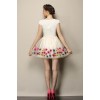 TE2606HY European fashion embroidery organza slim dress