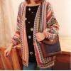 TE3076MGR Hot Sale Colorful Stripes Sweater