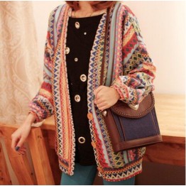 TE3076MGR Hot Sale Colorful Stripes Sweater