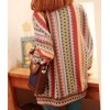 TE3076MGR Hot Sale Colorful Stripes Sweater