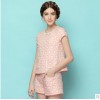 TE3326CMN Debutant jacquard weave tops and shorts suit