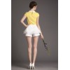 TE3331CMN New style doll collar tops and bouffancy shorts suit
