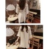 TE8328YFSS Stand collar loose long woolen coat