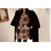 TE8328YFSS Stand collar loose long woolen coat