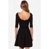 TE018HES Europe fashion sexy petals neckline half sleeve dress